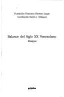 Portada de Balance del siglo XX venezolano