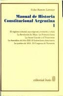 Portada de Manual de historia constitucional Argentina