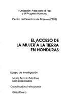 Portada de El acceso de la mujer a la tierra en Honduras