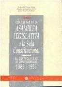 Portada de Consultas de la Asamblea Legislativa a la Sala Constitucional 1989-1993