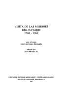 Portada de Visita de las misiones del Nayarit 1768-1769