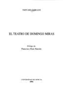 Portada de El teatro de Domingo Miras
