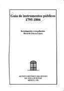 Portada de Guía de instrumentos públicos, 1795-1804