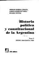 Portada de Manual de historia política y constitucional, Argentina 1776-1989