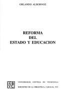 Portada de Reforma del estado y educación