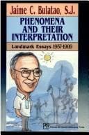 Portada de Phenomena and their interpretation