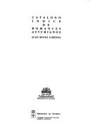 Portada de Catálogo índice de romances asturianos