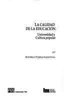 Portada de La calidad de la educación