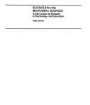 Portada de Statistics for the behavioral sciences