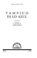Portada de Tampico es lo azul