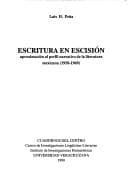 Portada de Escritura en escisión