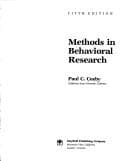 Portada de Methods in behavioral research