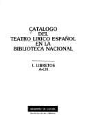 Portada de Catálogo del teatro lírico español en la Biblioteca Nacional.