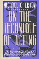 Portada de On the technique of acting