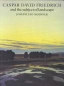 Portada de Caspar David Friedrich and the subject of landscape