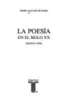 Portada de La poesía en el siglo XX (hasta 1939)