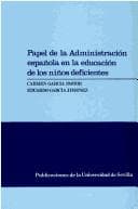 Portada de Papel de la administración española en la educación de los niños deficientes