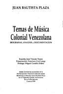Portada de Temas de música colonial venezolana