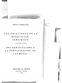 Portada de cristianos en la Revolución Sandinista. Del verticalismo a la participación de las masas