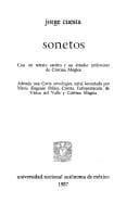 Portada de Sonetos