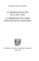 Portada de La individualización de la ley civil