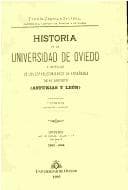 Portada de Historia de la Universidad de Oviedo y noticias de los establecimientos de enseñanza de su distrito