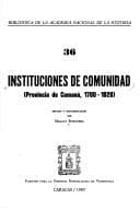 Portada de Instituciones de comunidad