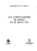 Portada de Las capitulaciones de Indias en el siglo XVI