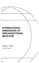 Portada de International dimensions of organizational behavior