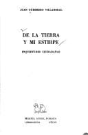Portada de De la tierra y mi estirpe
