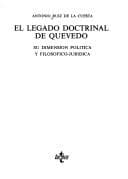 Portada de El legado doctrinal de Quevedo