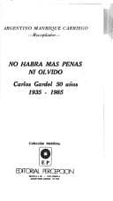 Portada de No habrá más penas ni olvido