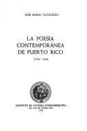 Portada de La poesía contemporánea de Puerto Rico, 1930-1960