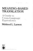 Portada de Meaning-based translation