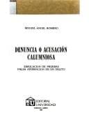 Portada de Denuncia o acusación calumniosa
