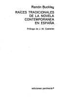 Portada de Raíces tradicionales de la novela contemporanea en España