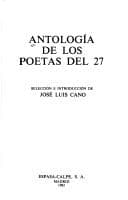 Portada de Antología de los poetas del 27