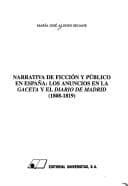 Portada de Narrativa de ficción y público en España