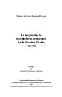 Portada de La migración de trabajadores mexicanos hacia Estados Unidos, 1848-1994