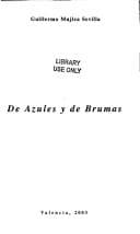 Portada de De azules y de brumas