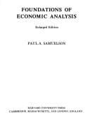 Portada de Foundations of economic analysis