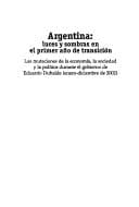Portada de Argentina, luces y sombras en el primer año de transición