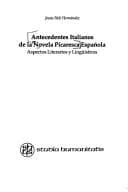 Portada de Antecedentes italianos de la novela picaresca española