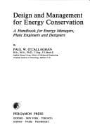 Portada de Design and management for energy conservation