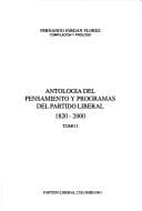 Portada de Antología del pensamiento y programas del Partido Liberal, 1820-2000