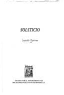 Portada de Solsticio