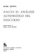 Portada de Hacia el análisis automático del discurso