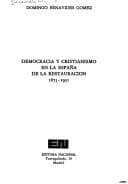 Portada de Democracia y cristianismo en la España de la Restauración, 1875-1931