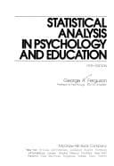 Portada de Statistical analysis in psychology and education
