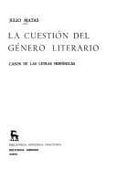 Portada de La cuestión del género literario